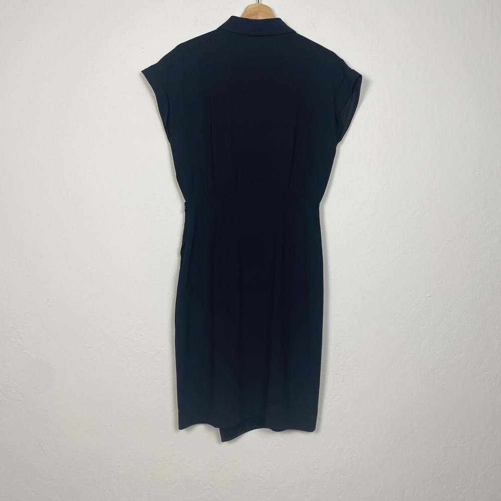 MM La Fleur Tory Dress Faux Wrap Office Black Size 6 - Picture 4 of 9